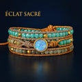 Bracelet Pierre de Lune & Opale - Protection & Harmonie Intérieure - Éclat Sacré