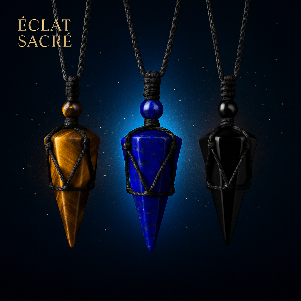 Collier Pendule en Pierre Naturelle - Protection, Clarté & Puissance