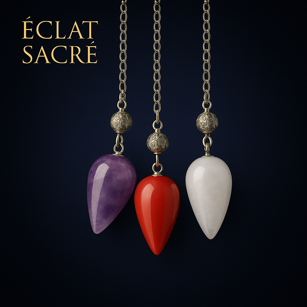 Pendule “Goutte Sacrée” en Pierre Naturelle - Divination, Guidance & Énergie