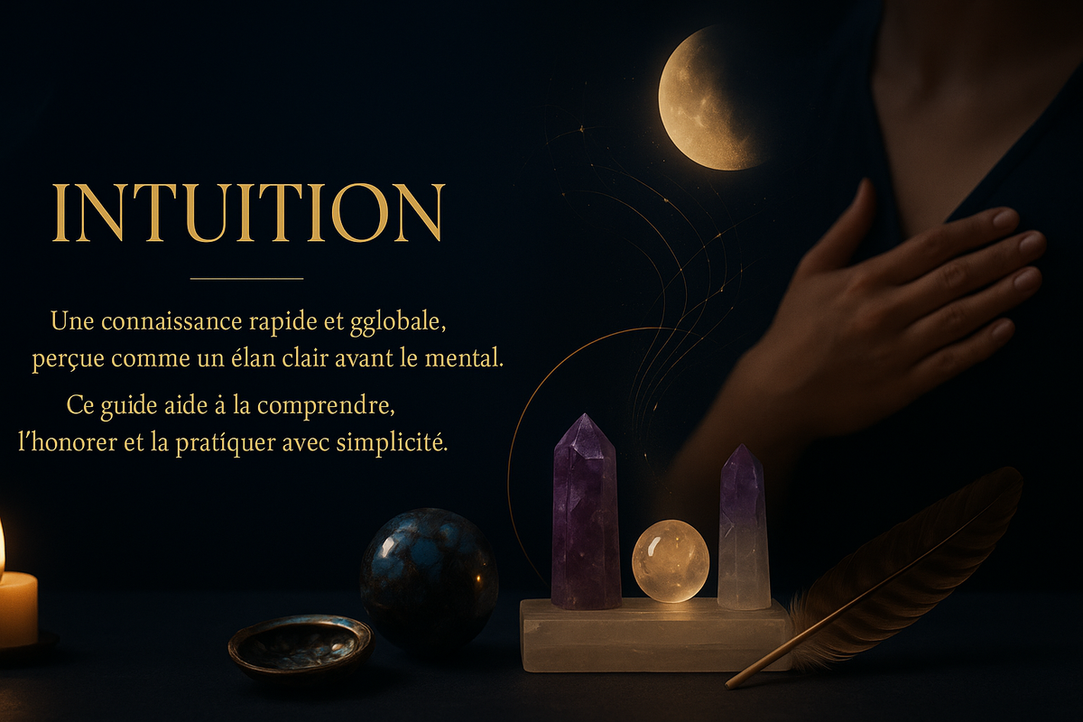 Carnet d’intuition, bougie et quartz clair