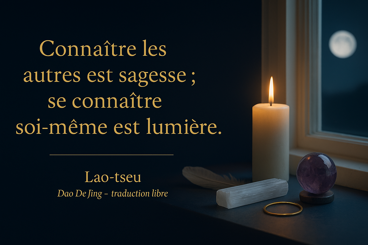 Connaître les autres est sagesse ; se connaître soi-même est lumière — Lao-tseu