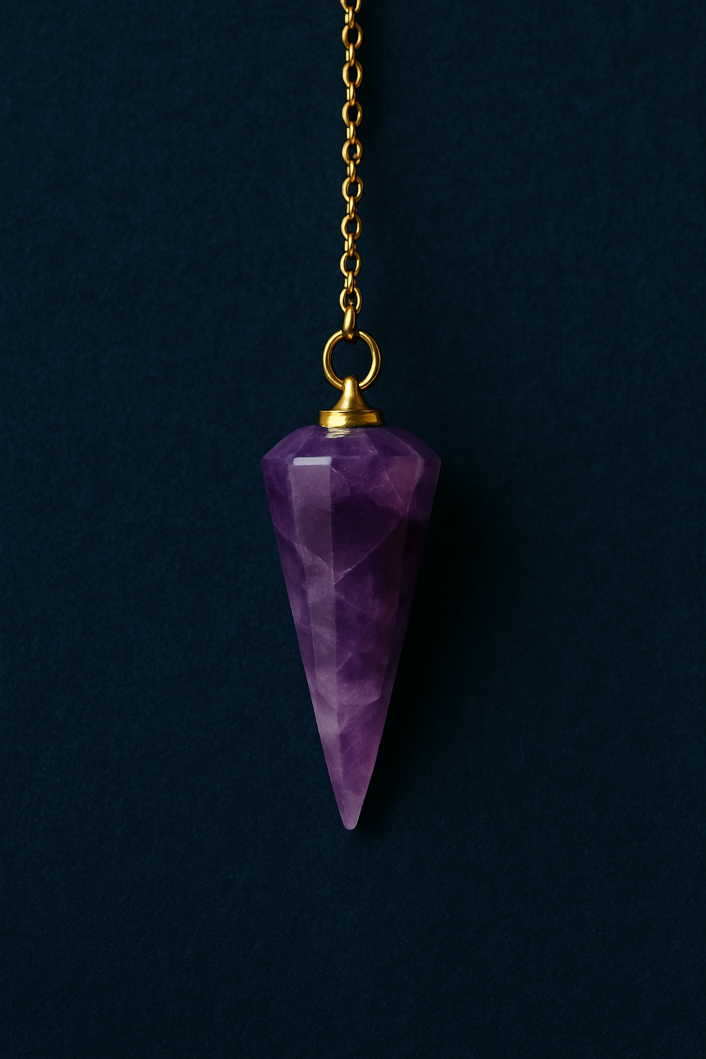 Pendule cône en améthyste