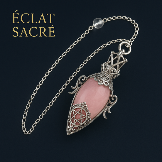 🔮 Pendule Grand Format - Cristaux Naturels & Énergie Intuitive