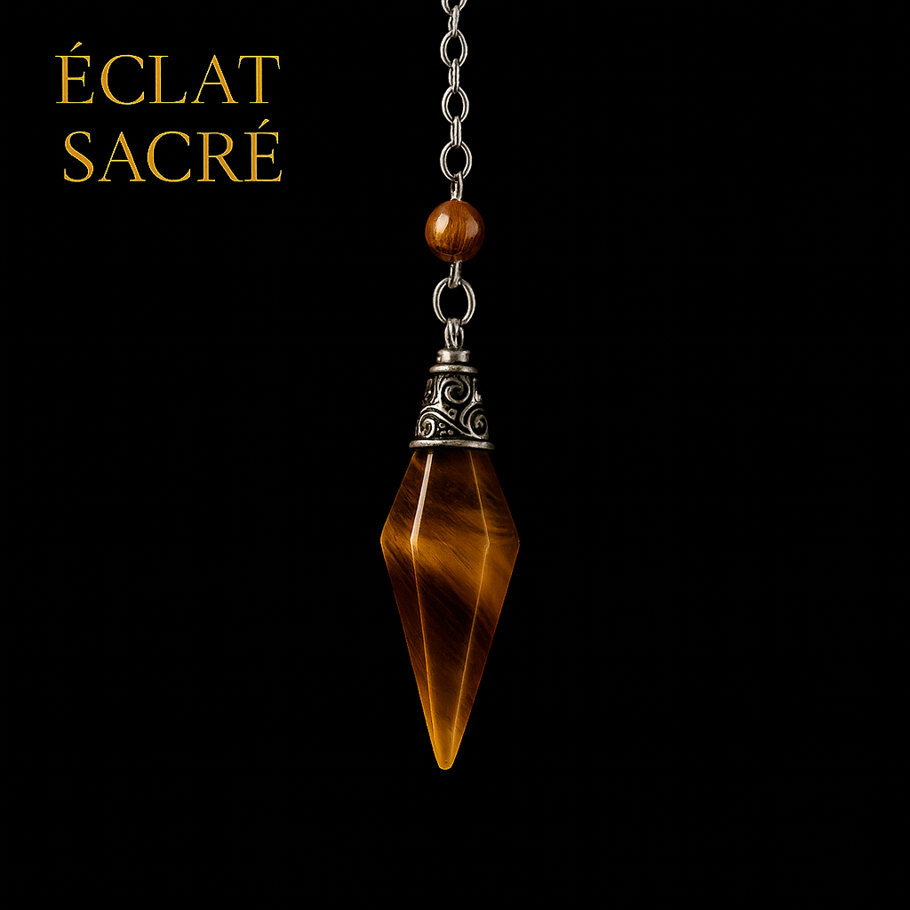 Pendule Facetté 12 Faces Éclat Sacré - Cristaux Naturels & Guérison Vibratoire