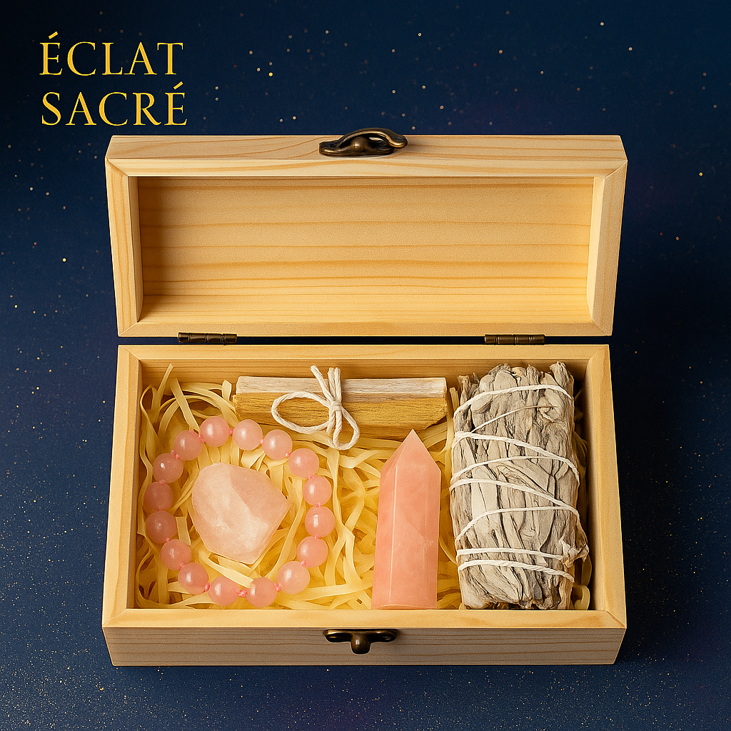 Coffret Rituel “Cristaux Sacrés” - Amour, Harmonie & Intuition