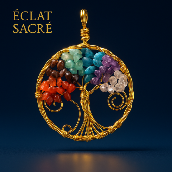 Pendentif Arbre de Vie - Sagesse & Équilibre des Chakras