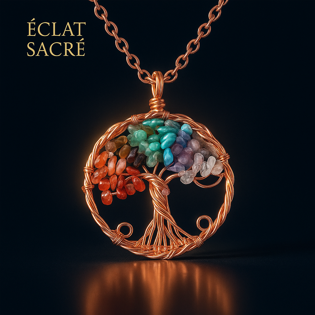 Pendentif Arbre de Vie - Sagesse & Équilibre des Chakras