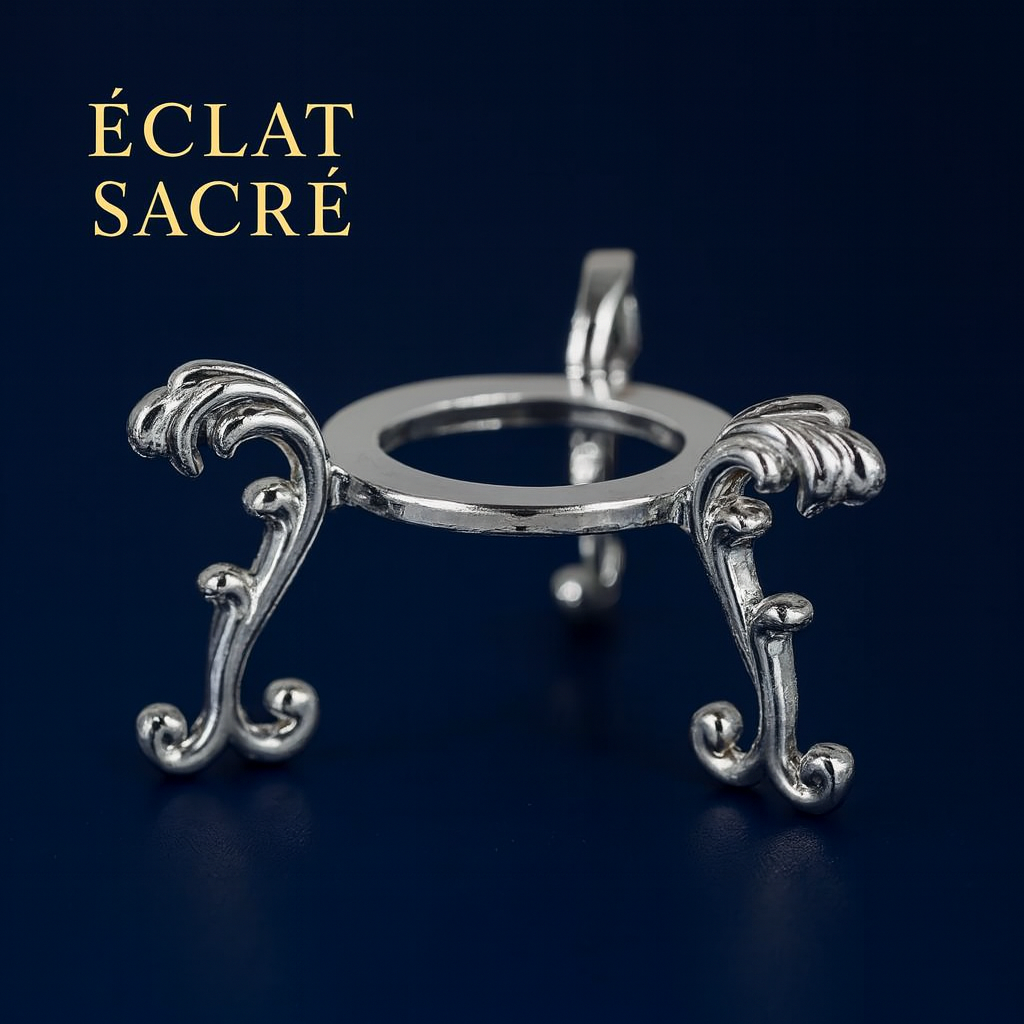 Socle Métallique de Présentation - Support pour Sphères Sacrées