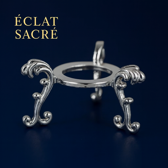 Socle Métallique de Présentation - Support pour Sphères Sacrées