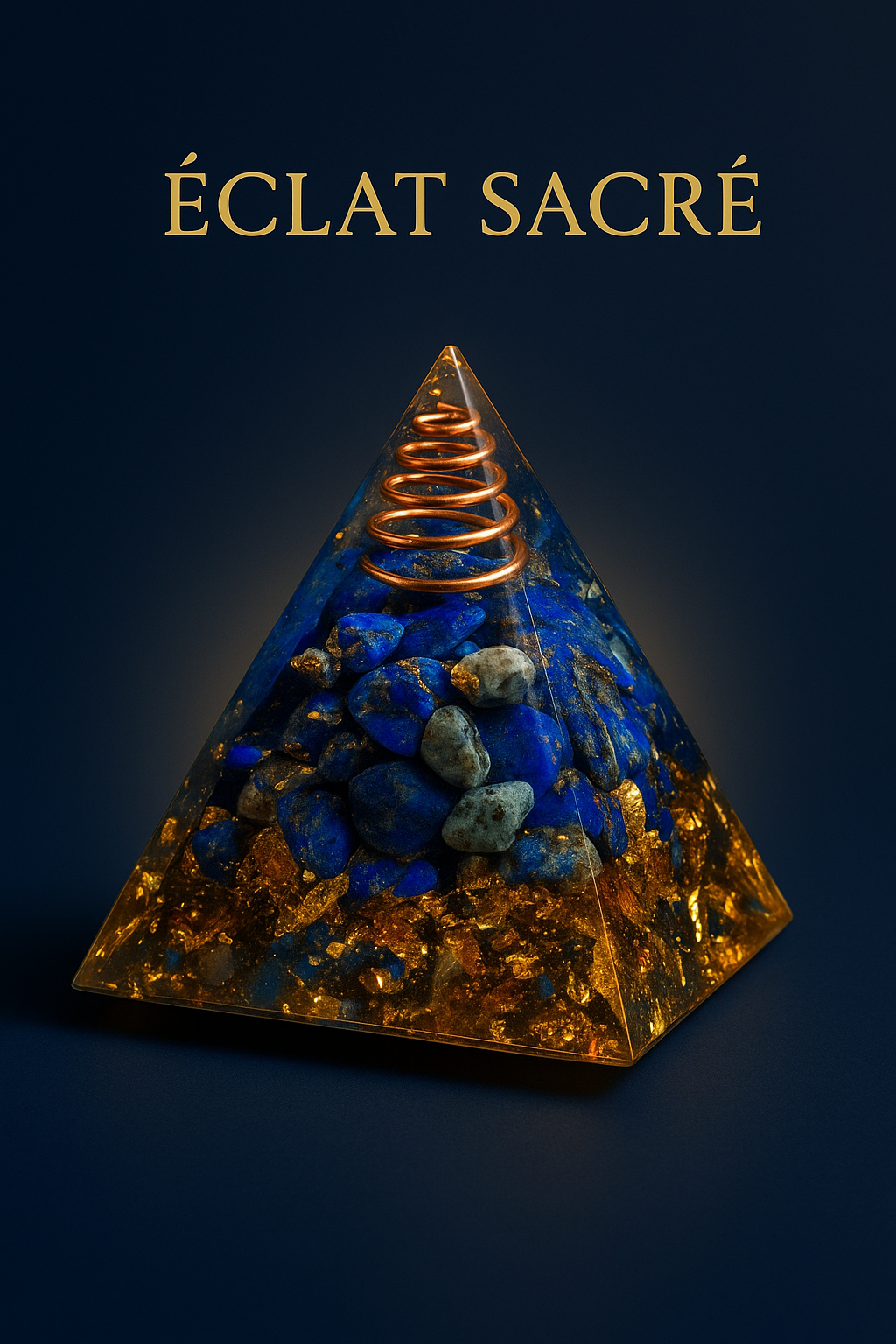 Pyramide Énergétique en Cristal Naturel - Orgonite Reiki & Harmonisation