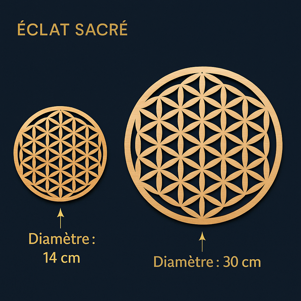 Fleur de Vie en Bois Naturel - Support Énergétique & Géométrie Sacrée