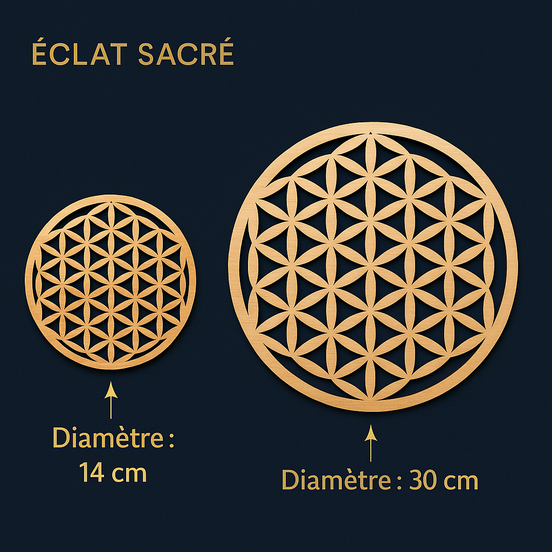 Fleur de Vie en Bois Naturel - Support Énergétique & Géométrie Sacrée