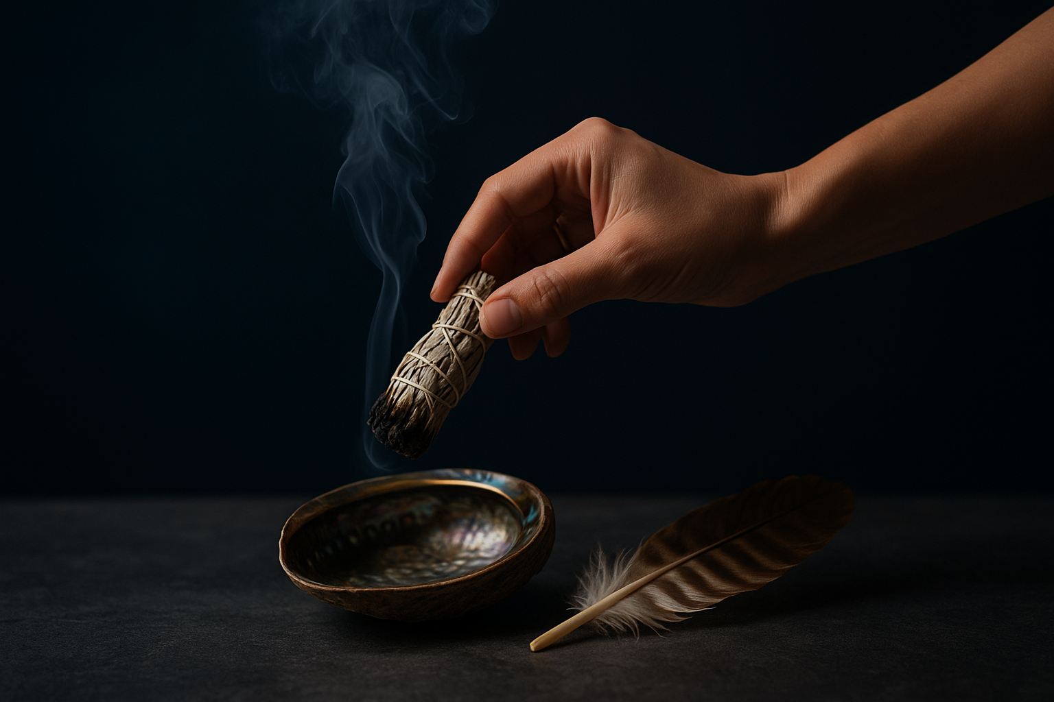 Rituel de fumigation à la sauge, intention et purification