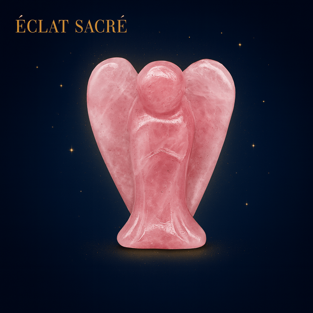 Ange Gardien Cristal Éclat Sacré - Pierre Naturelle & Protection Spirituelle - Éclat Sacré