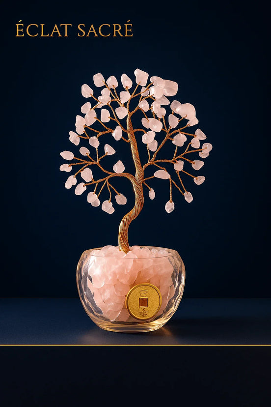 Arbre Feng Shui en Pierre Naturelle - Harmonie & Énergie Positive - Éclat Sacré