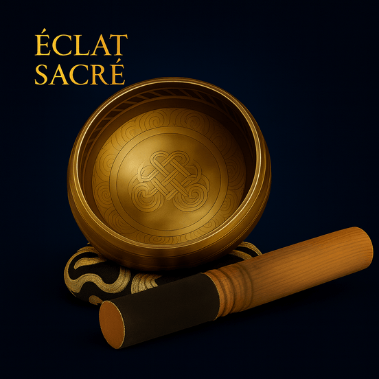 Bol Chantant Doré Totem Éclat Sacré - Cuivre Népalais & Harmonie Sacrée - Éclat Sacré