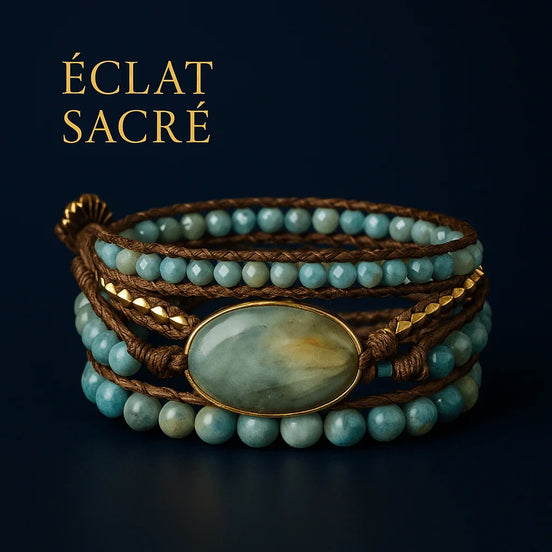 Bracelet Bohème en Pierres Naturelles - Harmonie des Énergies - Éclat Sacré