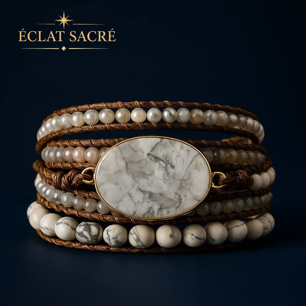 Bracelet Bohème en Pierres Naturelles - Harmonie des Énergies - Éclat Sacré — vue 3