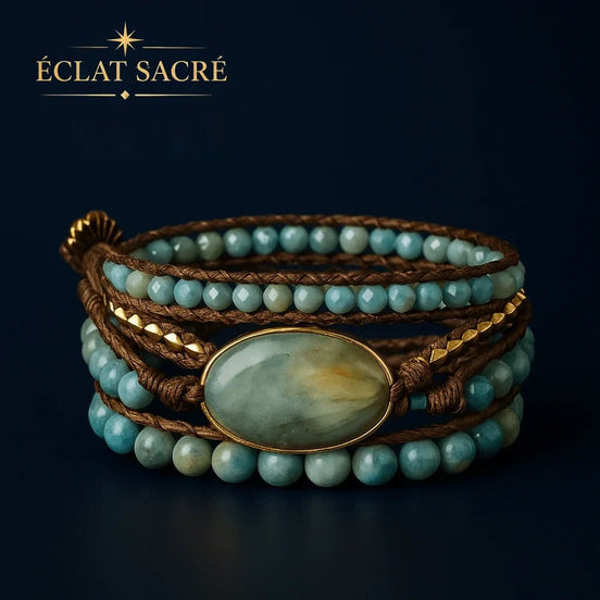 Bracelet Bohème en Pierres Naturelles - Harmonie des Énergies - Éclat Sacré