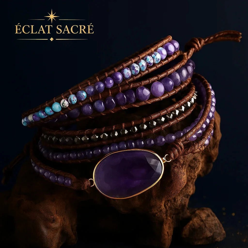 Bracelet Bohème en Pierres Naturelles – Harmonie & Élégance - Éclat Sacré — vue 2