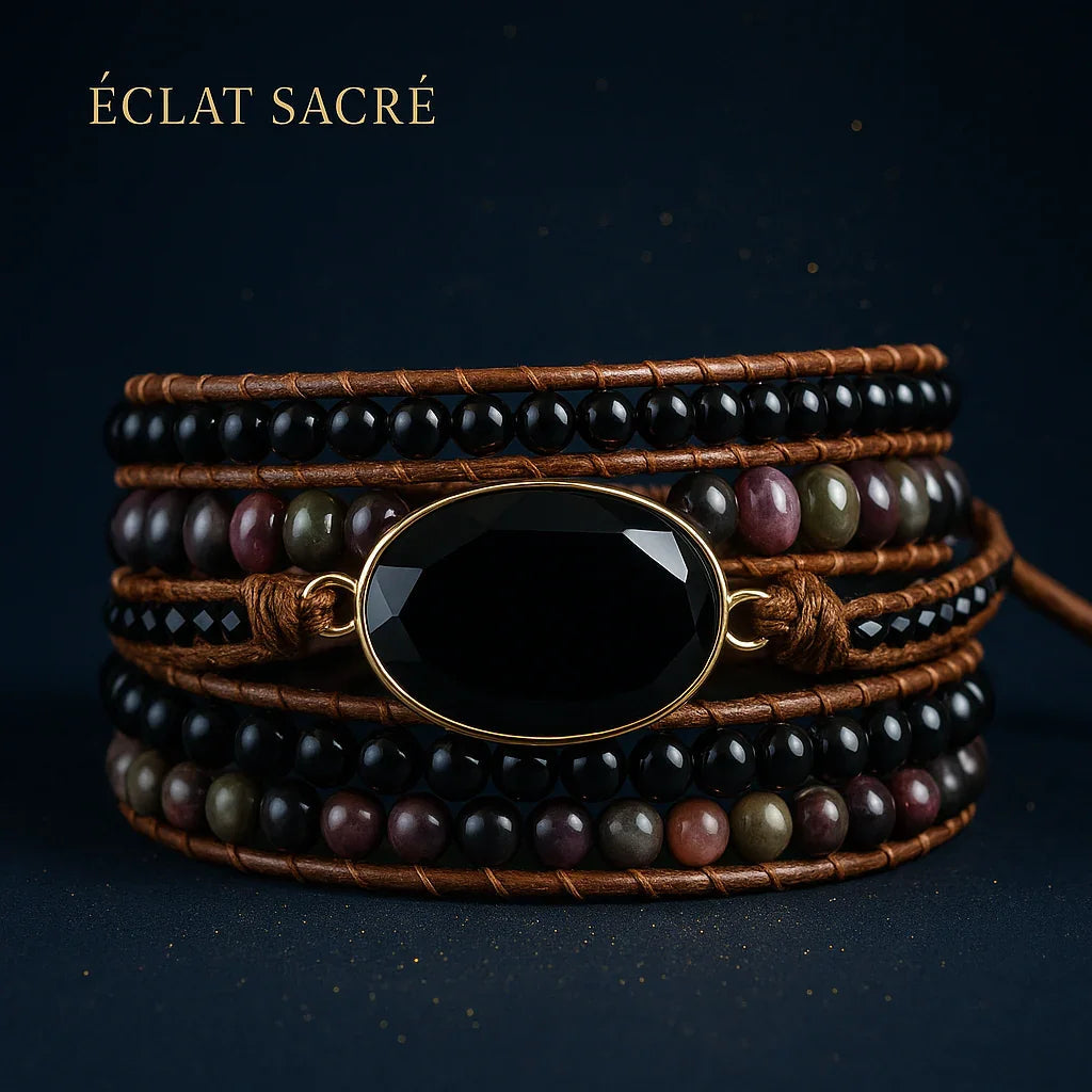 Bracelet Bohème en Pierres Naturelles – Harmonie & Élégance - Éclat Sacré — vue 8