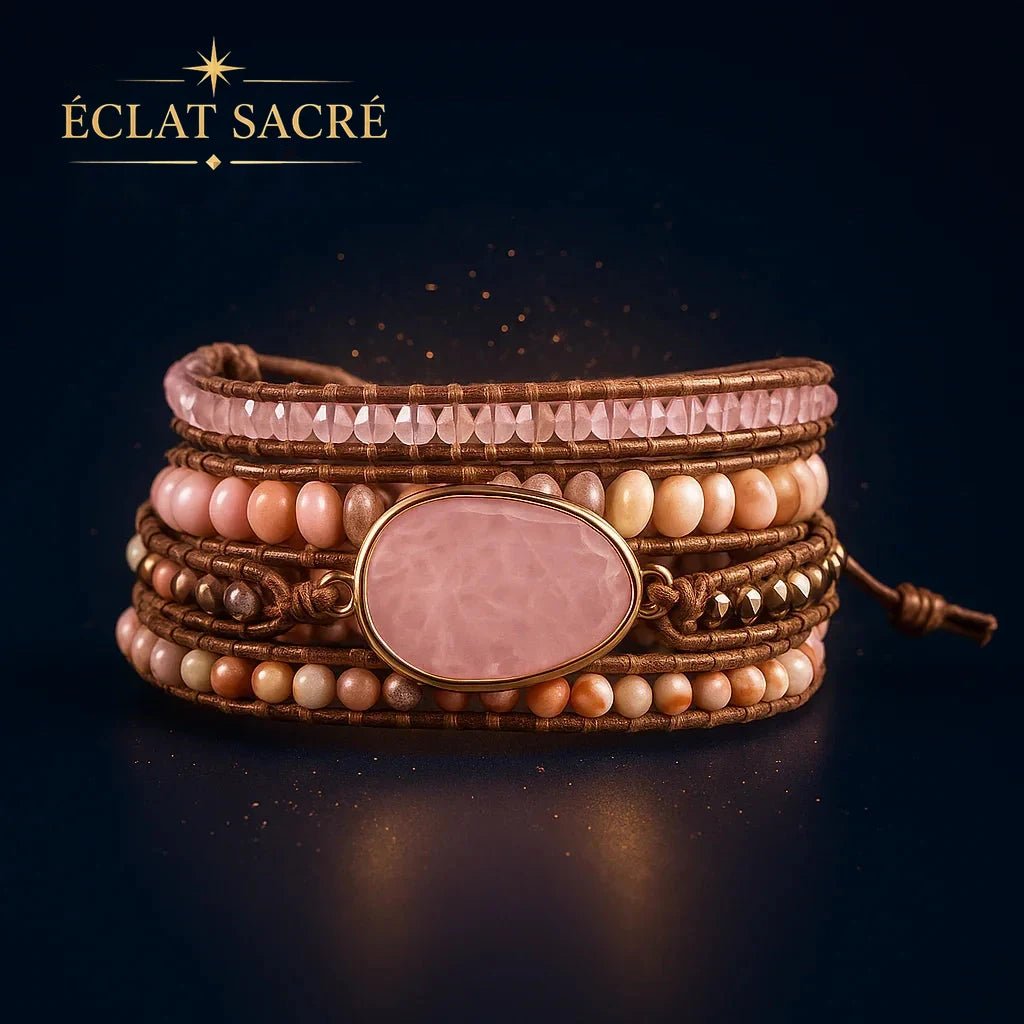 Bracelet Bohème en Pierres Naturelles – Harmonie & Élégance - Éclat Sacré