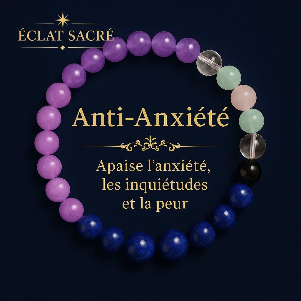 Bracelet en pierres naturelles, vue 3 – Éclat Sacré — vue 3