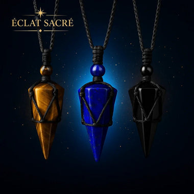 Collier Pendule en Pierre Naturelle - Protection, Clarté & Puissance