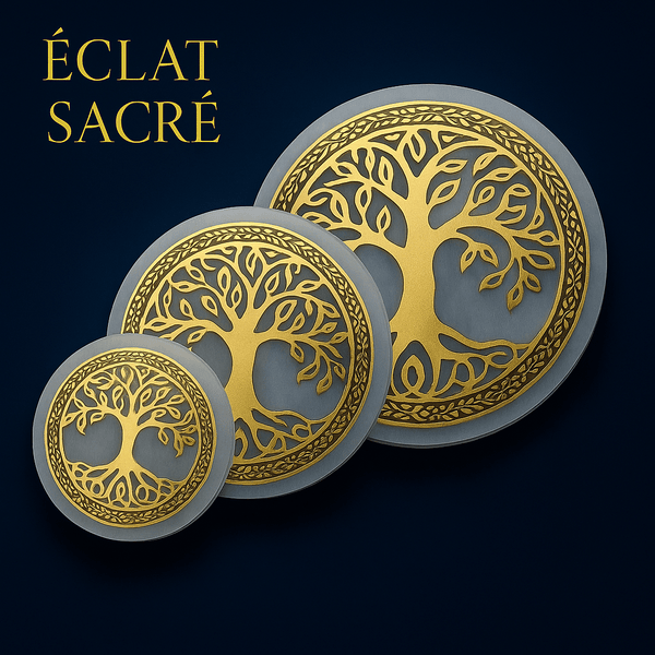 Disque de Sélénite “Arbre de Vie” - Purification, Harmonie & Énergie Sacrée - Éclat Sacré