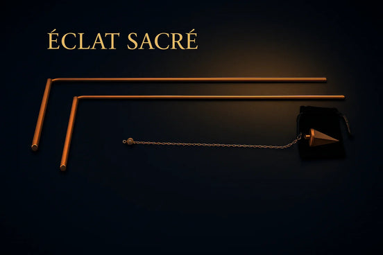Kit de Radiesthésie en Cuivre - Baguettes & Pendule Divinatoire - Éclat Sacré