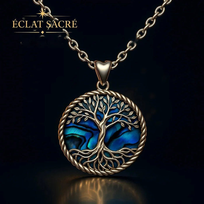 Pendentif Arbre de Vie & Déesse - Argent 925 & Nacre Naturelle