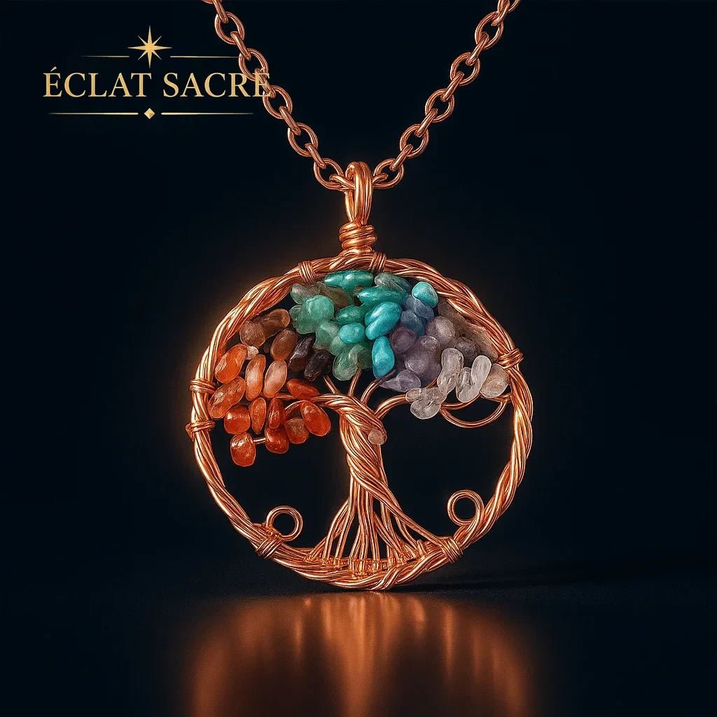 Pendentif Arbre de Vie - Sagesse & Équilibre des Chakras - Éclat Sacré — vue 2