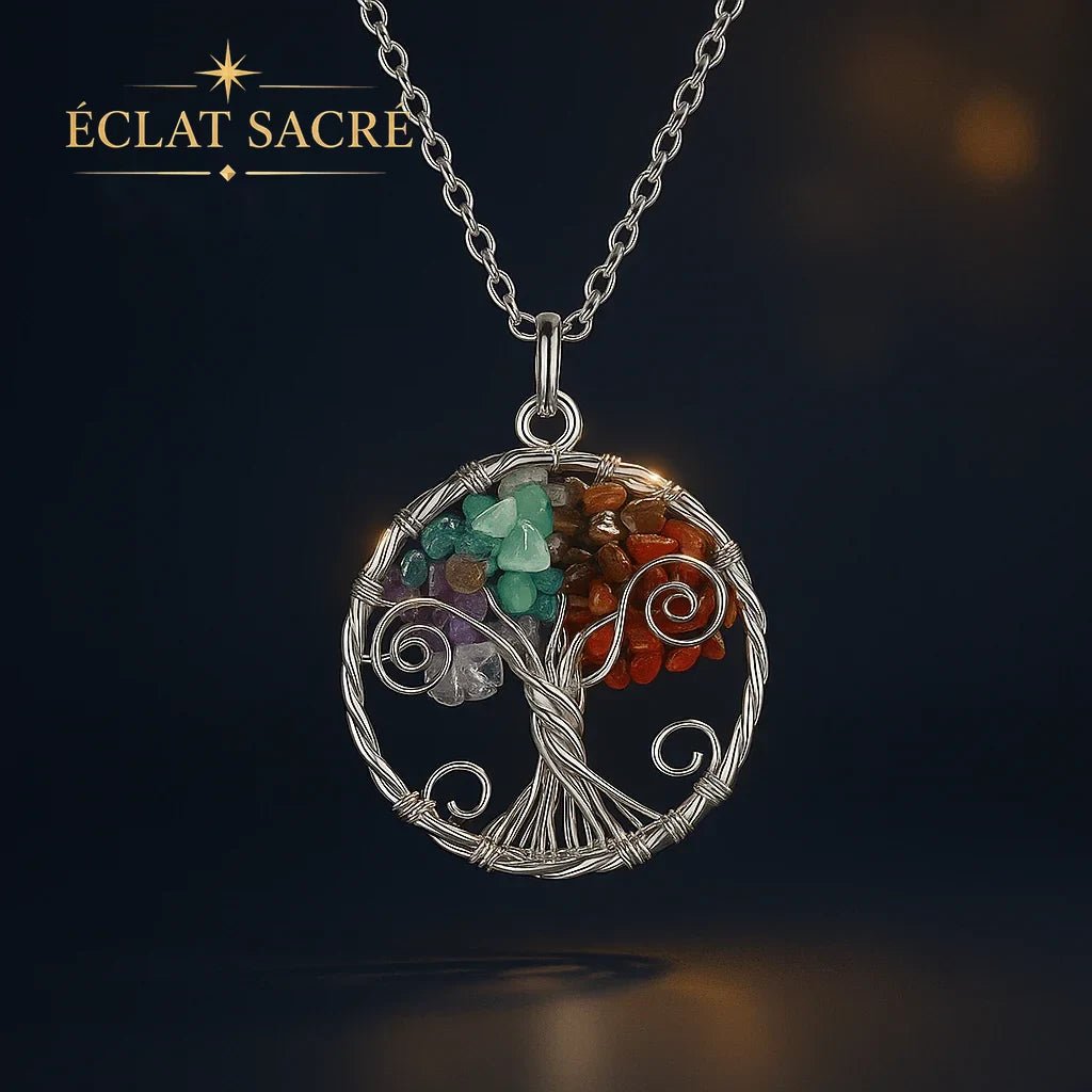 Pendentif Arbre de Vie - Sagesse & Équilibre des Chakras - Éclat Sacré — vue 3