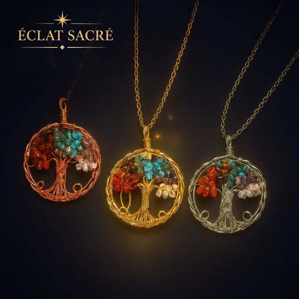 Pendentif Arbre de Vie - Sagesse & Équilibre des Chakras - Éclat Sacré — vue 4