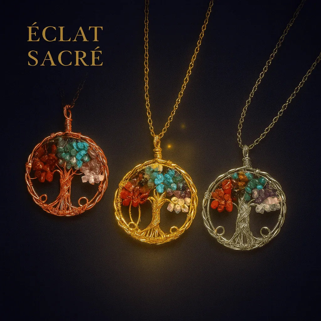 Pendentif Arbre de Vie - Sagesse & Équilibre des Chakras - Éclat Sacré — vue 4