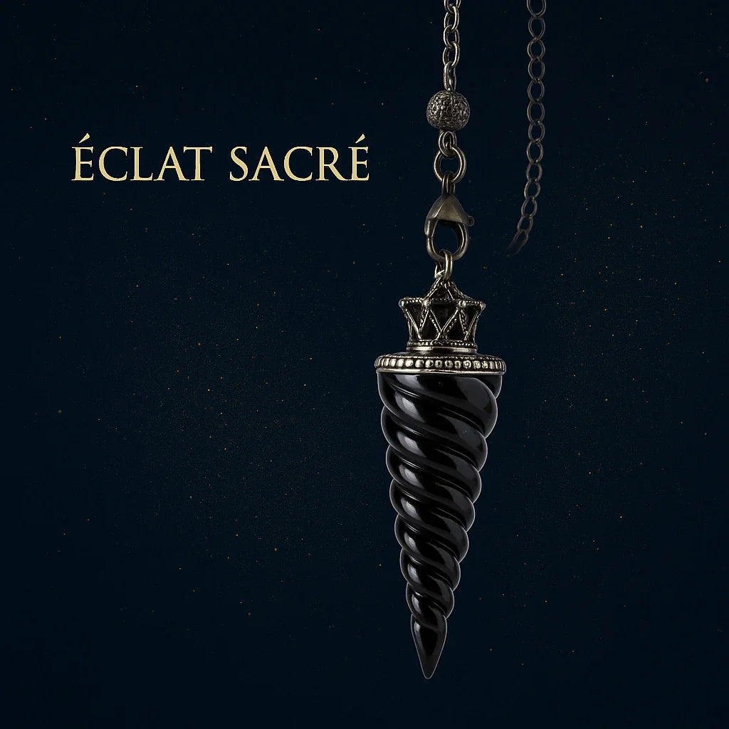 Pendule 7 Chakras en Cristaux Naturels - Divination & Harmonisation Énergétique