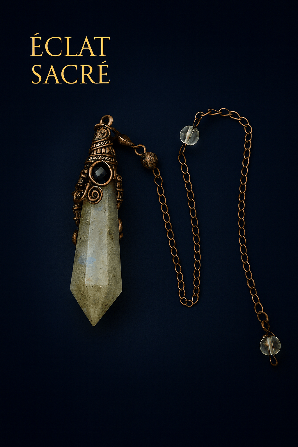 🔮 Pendule Cristal Vintage Éclat Sacré - Pierres Naturelles & Énergie Ancestrale - Éclat Sacré