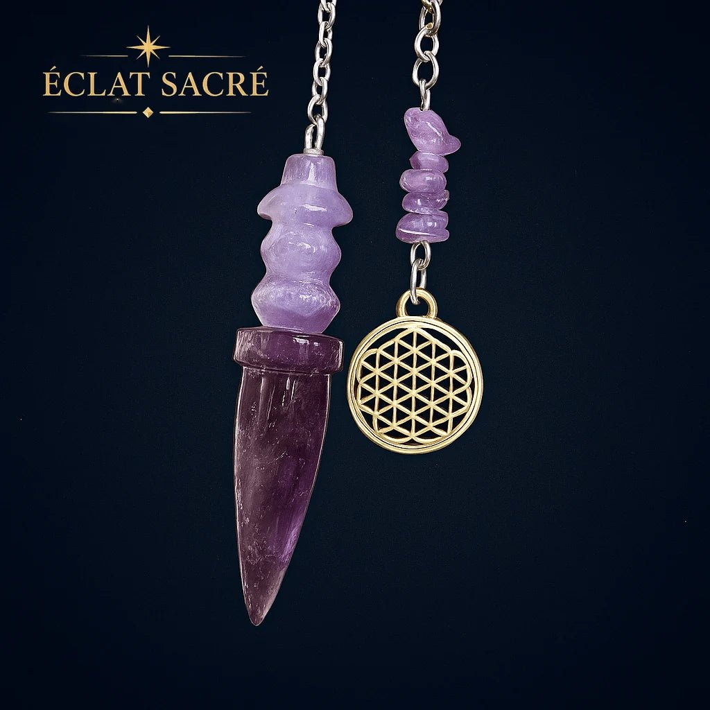 Pendule égyptien de Thot en cristal naturel, sagesse ancestrale – Éclat Sacré