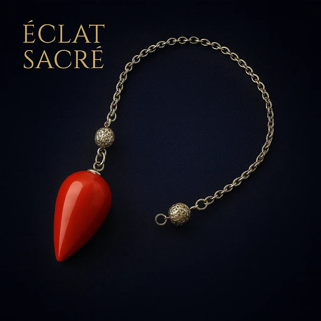 Pendule “Goutte Sacrée” en Pierre Naturelle - Divination, Guidance & Énergie - Éclat Sacré — vue 3