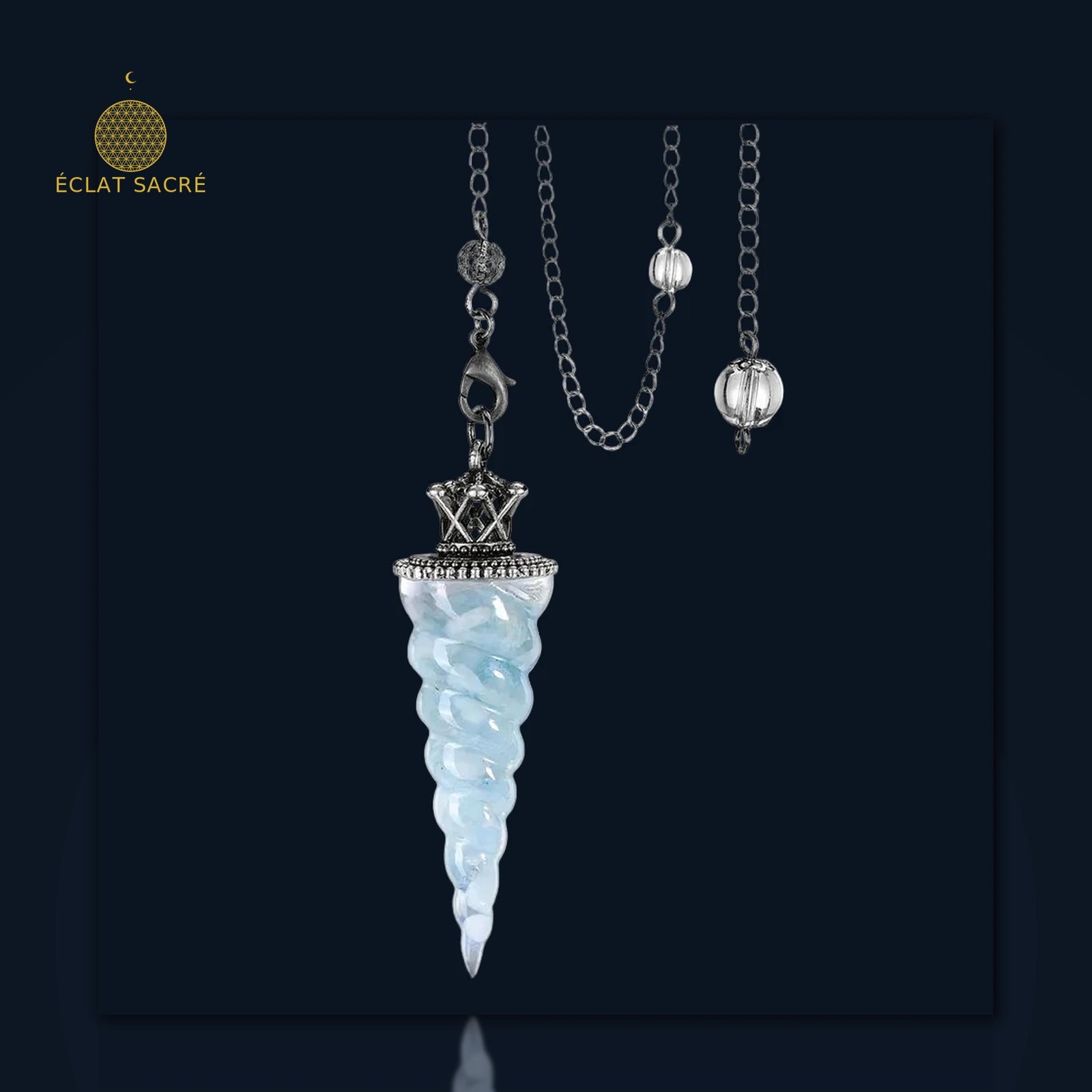 Pendule 7 Chakras en Cristaux Naturels - Divination & Harmonisation Énergétique