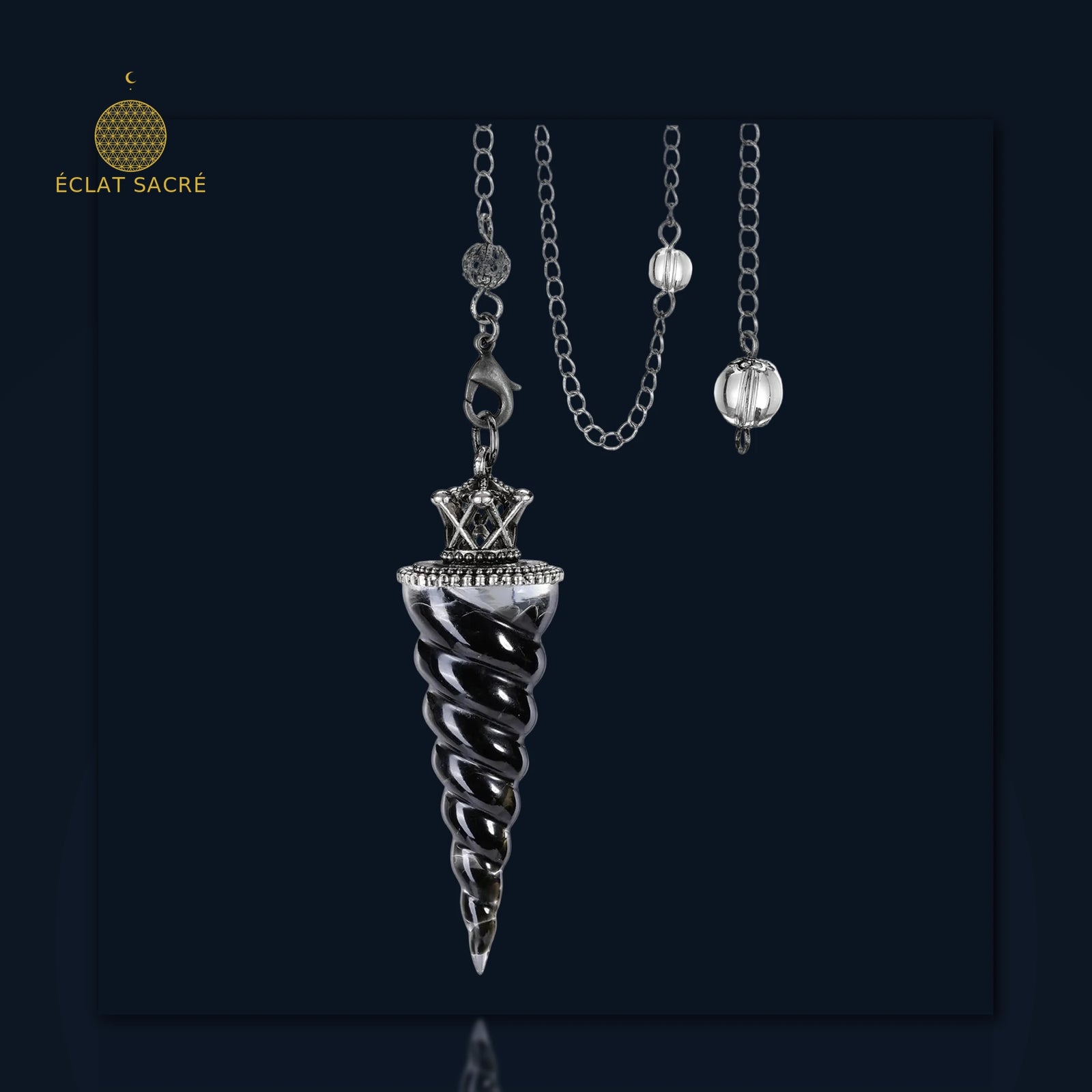 Pendule 7 Chakras en Cristaux Naturels - Divination & Harmonisation Énergétique