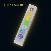 Plaque de Sélénite Éclat Sacré - Équilibre des 7 Chakras & Lumière Pure - Éclat Sacré