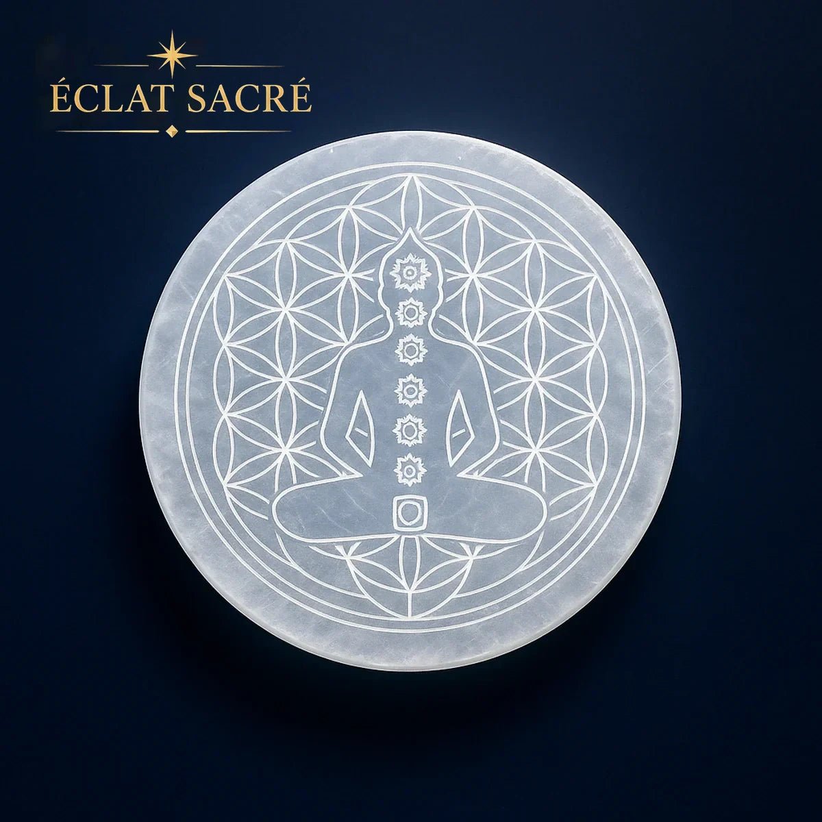 Plaque de Sélénite Naturelle - Purification & Rechargement Énergétique - Éclat Sacré