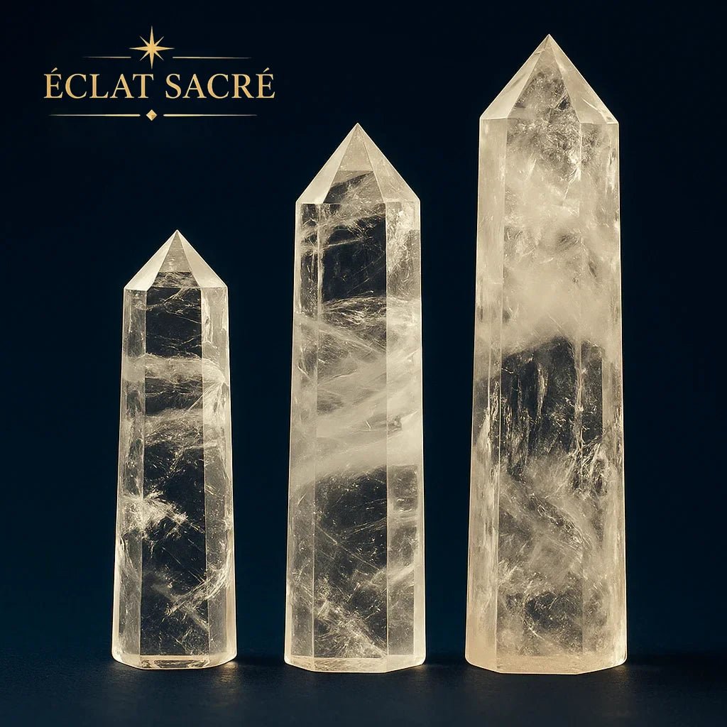 Pointe de Cristal Naturelle - Quartz Énergétique Purification & Équilibre - Éclat Sacré — vue 3
