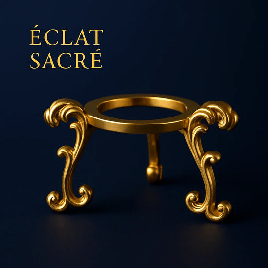 Socle Métallique de Présentation - Support pour Sphères Sacrées - Éclat Sacré