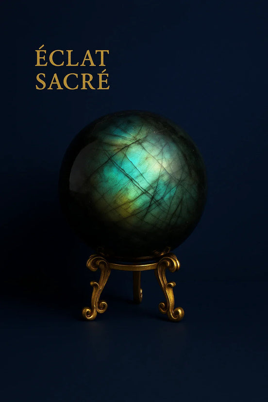 ✨ Sphère de Labradorite Naturelle - Protection & Intuition - Éclat Sacré