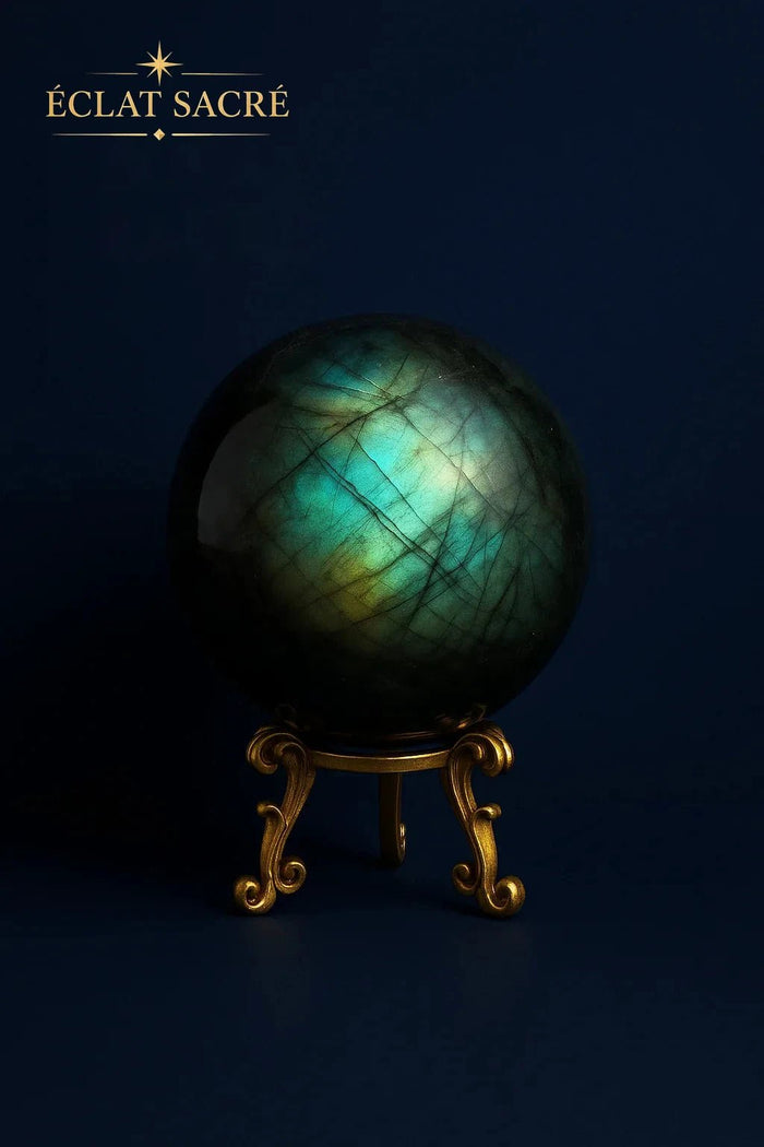 Sphère de Labradorite Naturelle - Protection & Intuition
