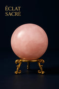 Sphère de Quartz Rose Naturel - Douceur du Cœur - Éclat Sacré