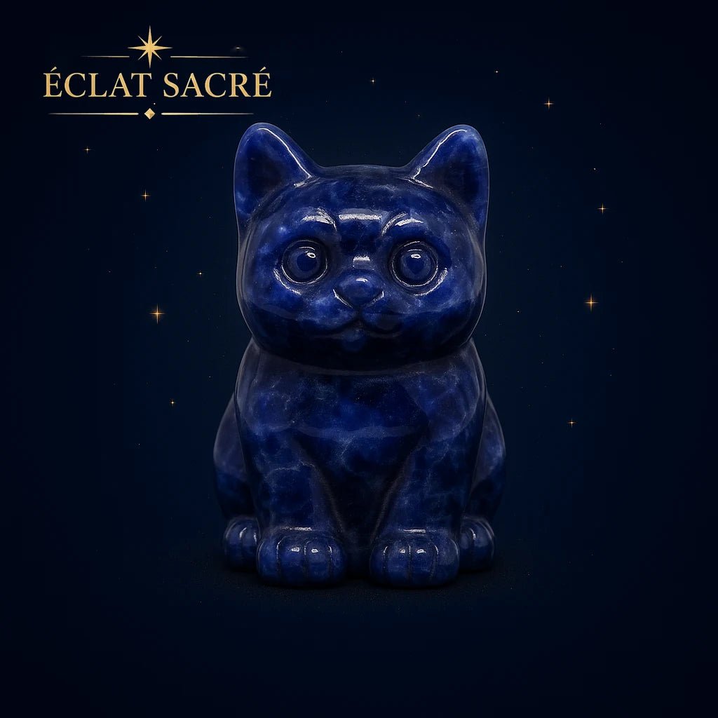 Statue Chat Cristal Éclat Sacré - Énergie de Guérison - Éclat Sacré — vue 4