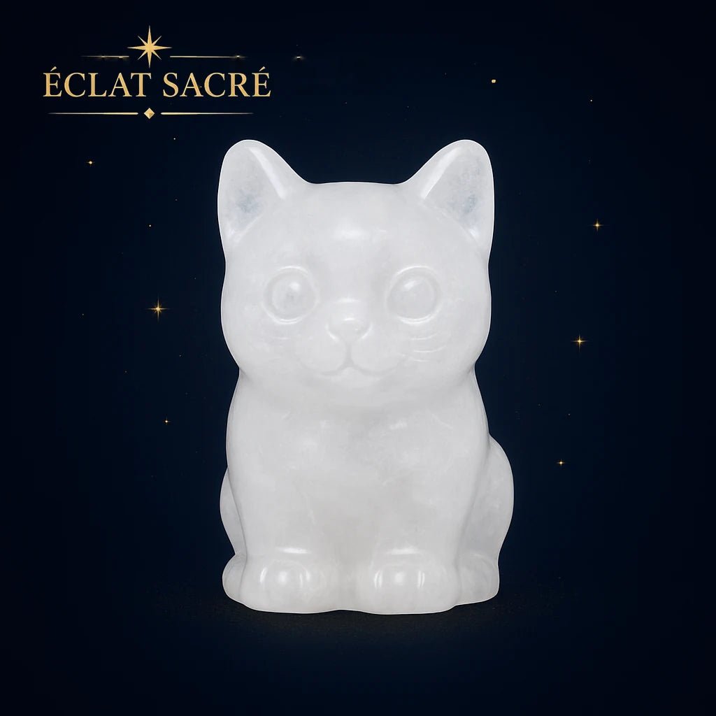 Statue Chat Cristal Éclat Sacré - Énergie de Guérison - Éclat Sacré — vue 5